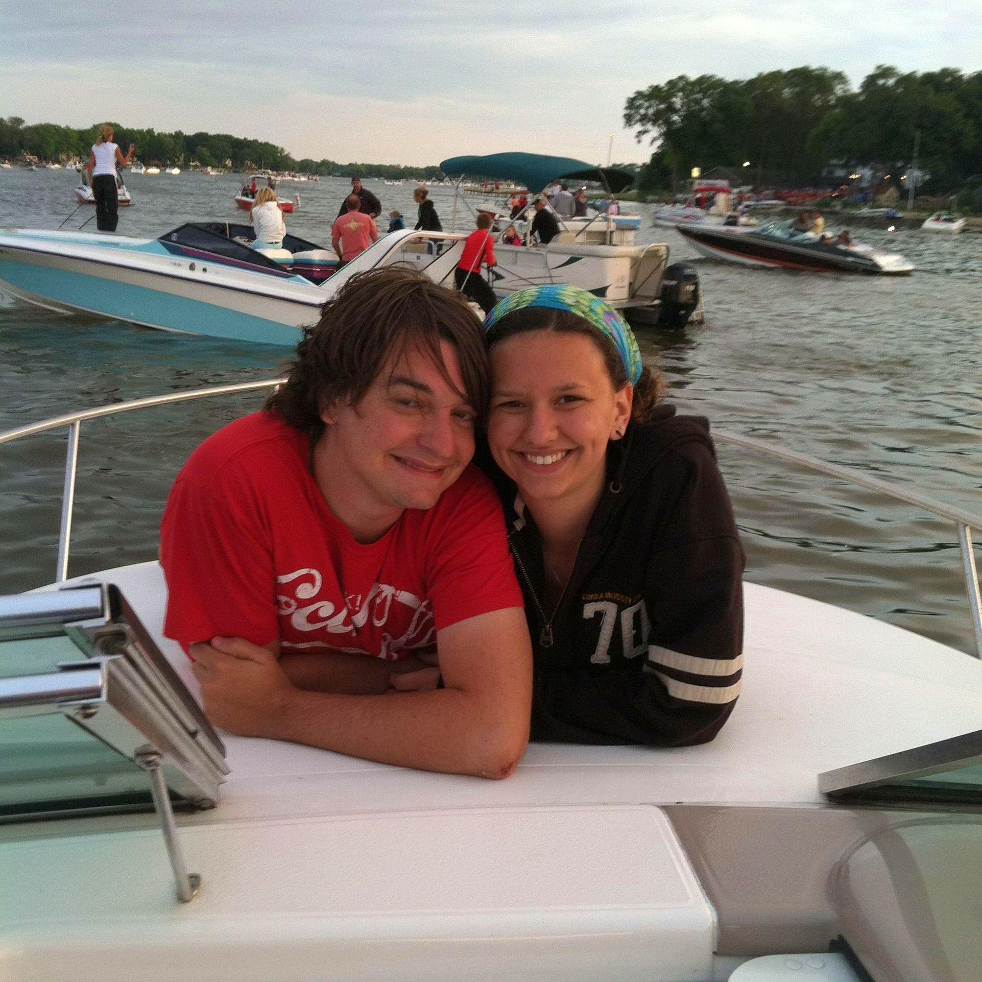 Celebrating the Fourth of July at the boat 2014