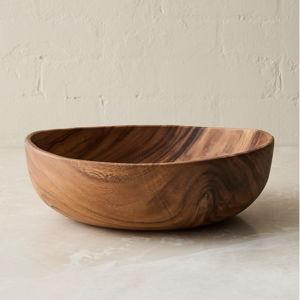 Organic Shaped Wood Salad Bowl