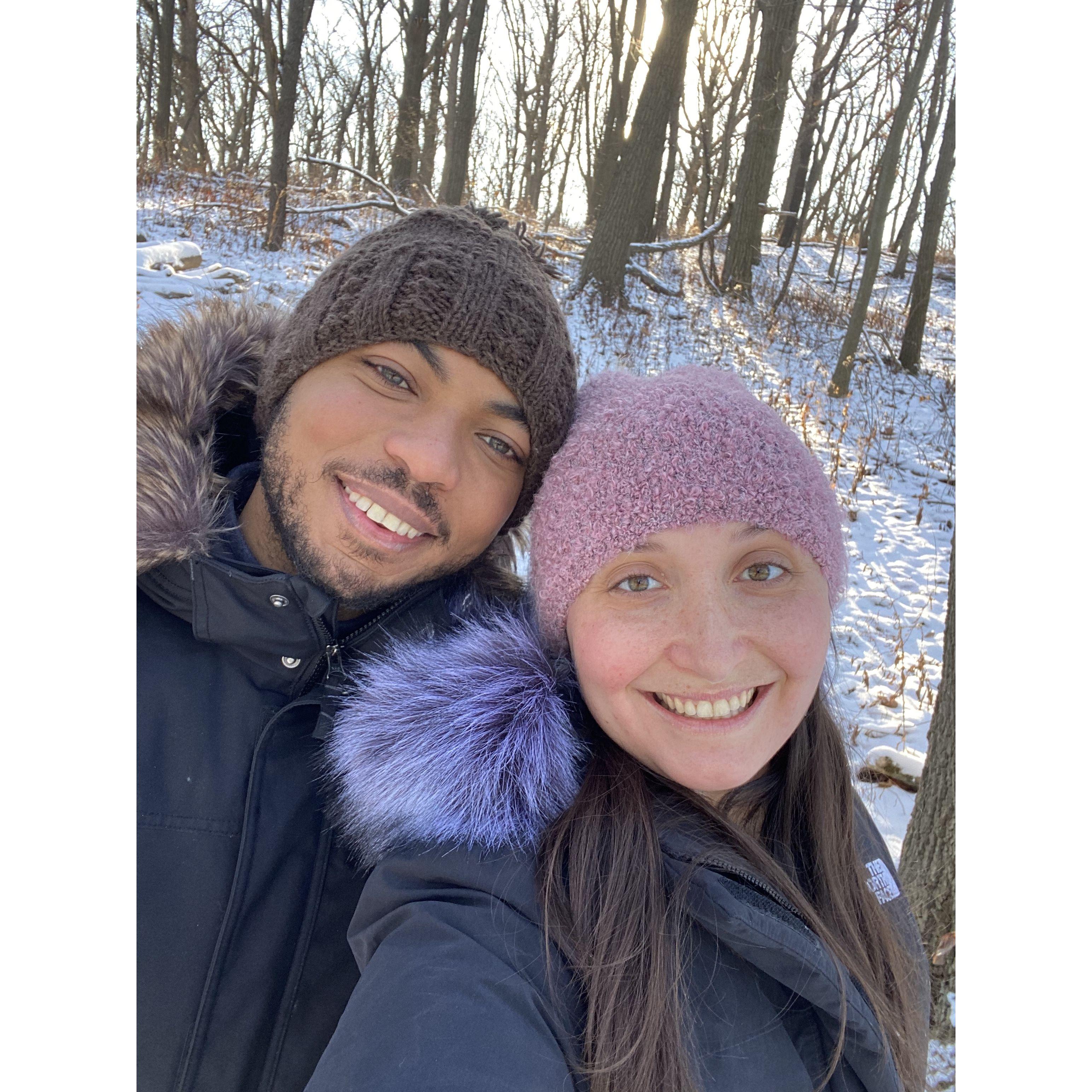 Some warm-weather folks learning to enjoy the snow together