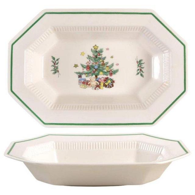 10" Oval Vegetable Bowl Christmastime by Nikko