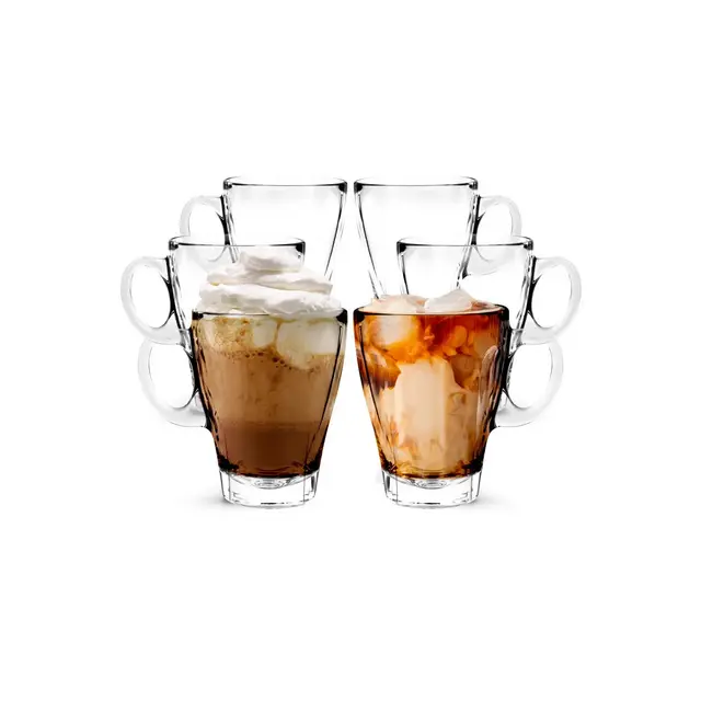 Glass Americano Coffee Cup - 12oz - Set of 6