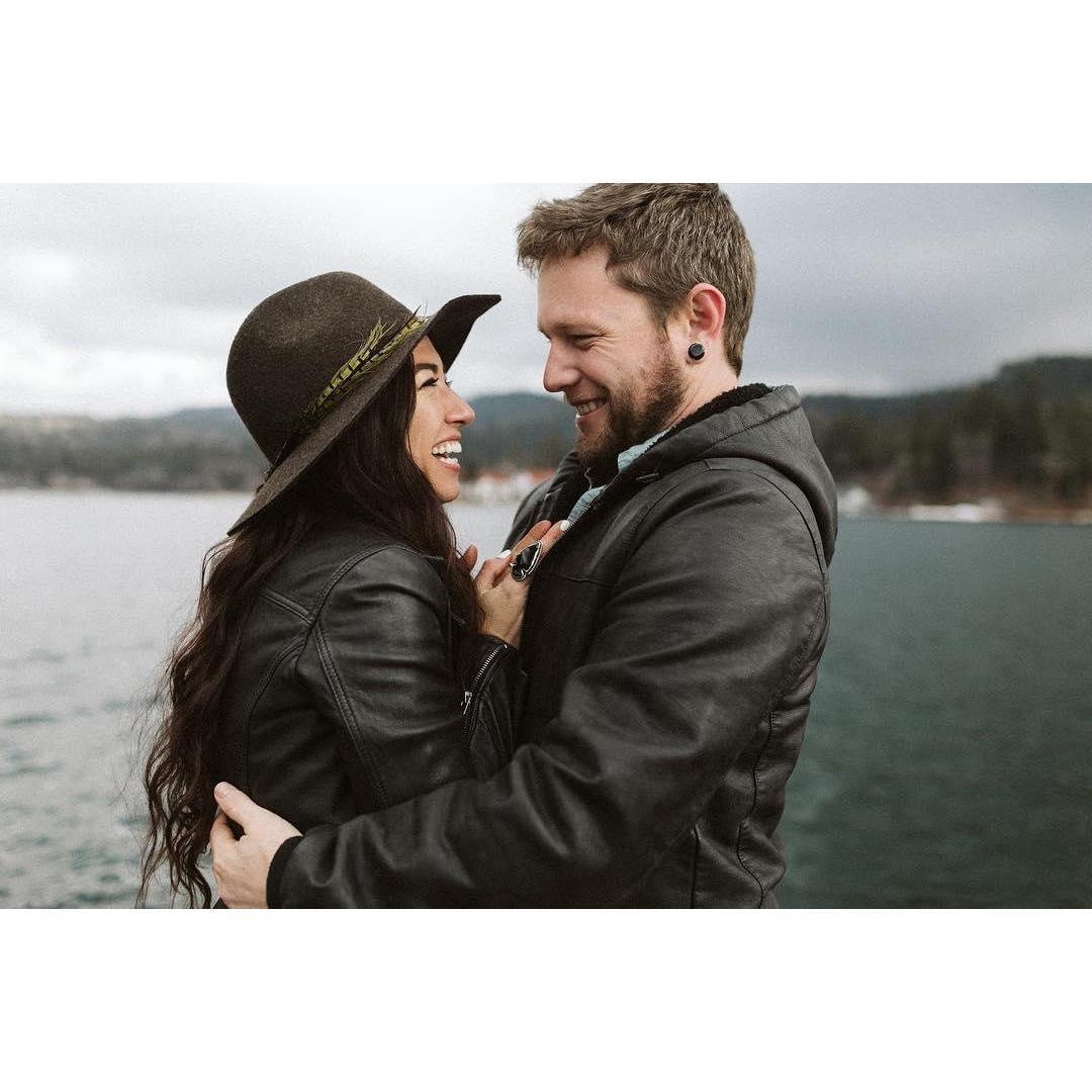 Our Lake Arrowhead engagement shoot on Cristina's family's dock
Photo by Britt Crowe (brittcrowe.com)