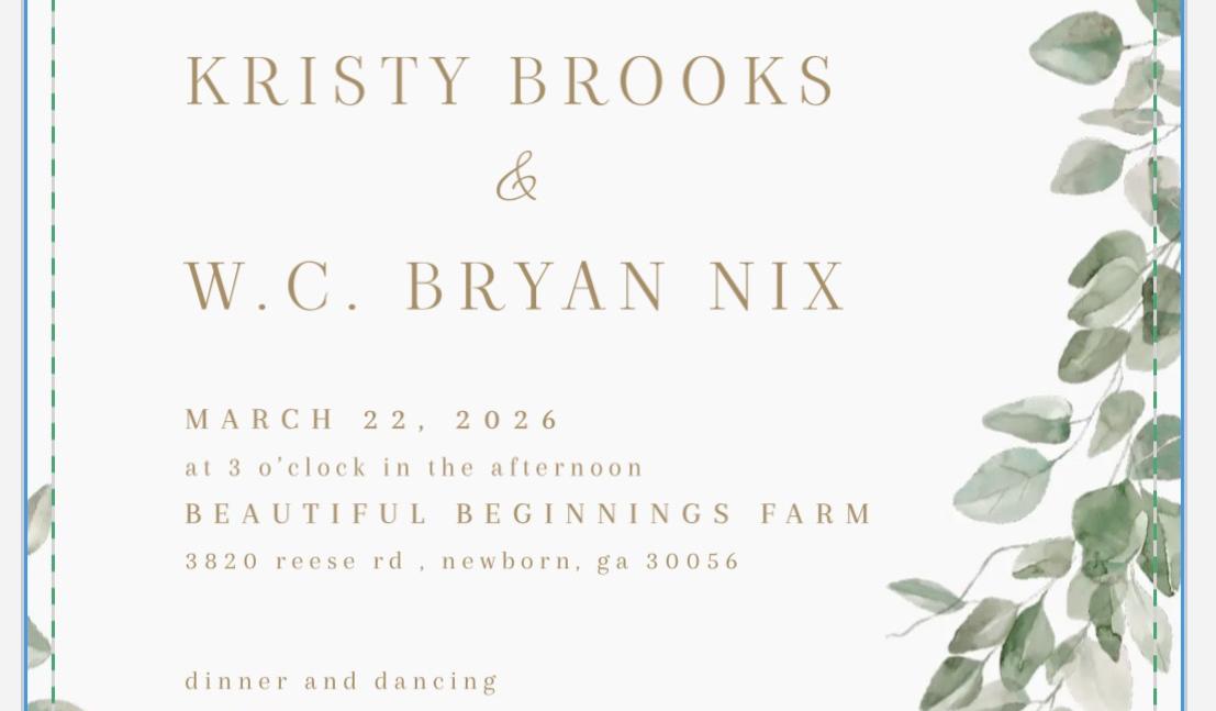 The Wedding Website of Kristy Brooks and Bryan Nix