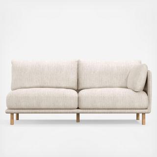Wells Right-Arm Sofa with Natural Leg Finish