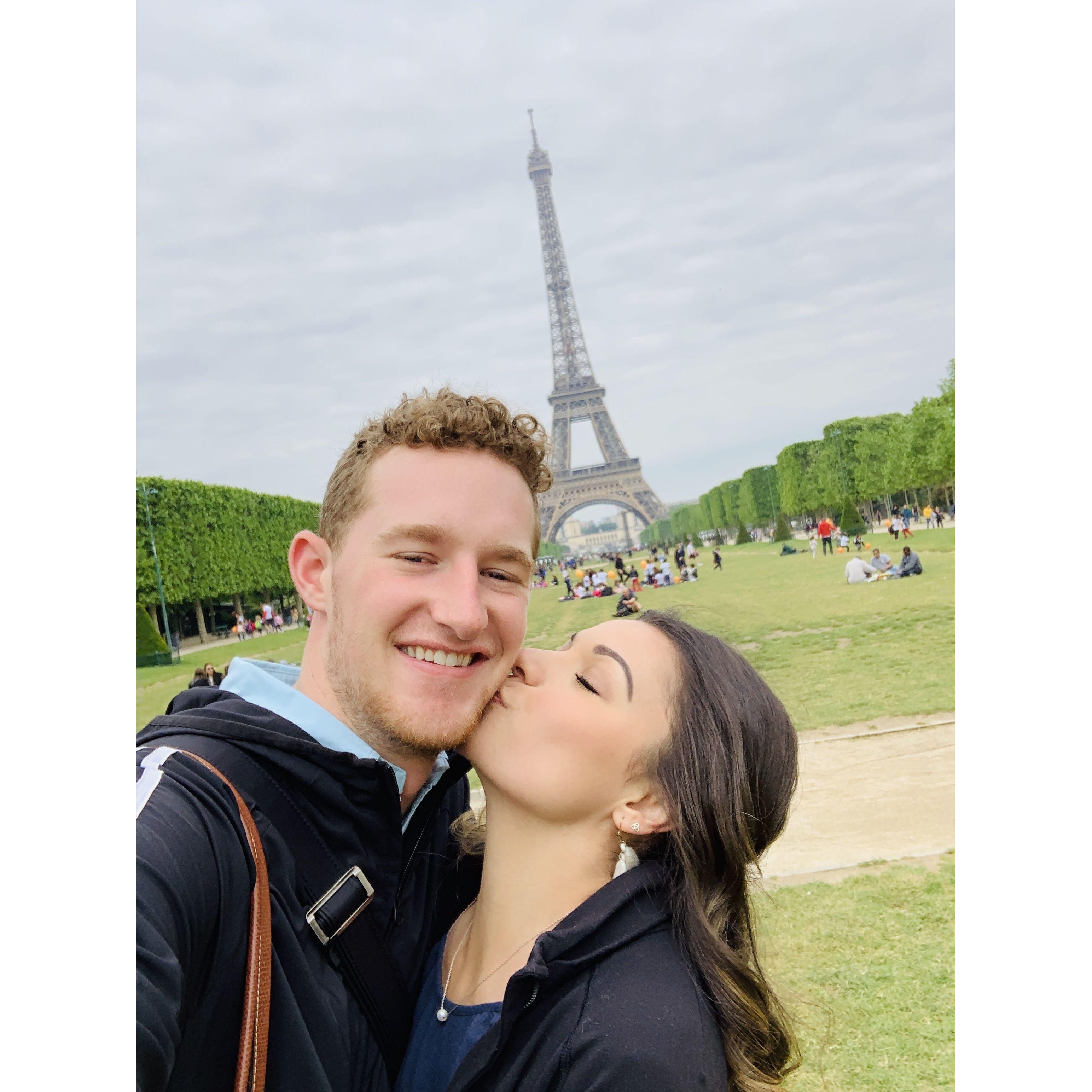 Jackson's first time seeing the Eiffel Tower