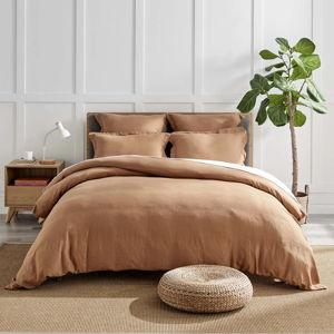 French Flax Washed Linen Duvet Cover in *Sandstone*