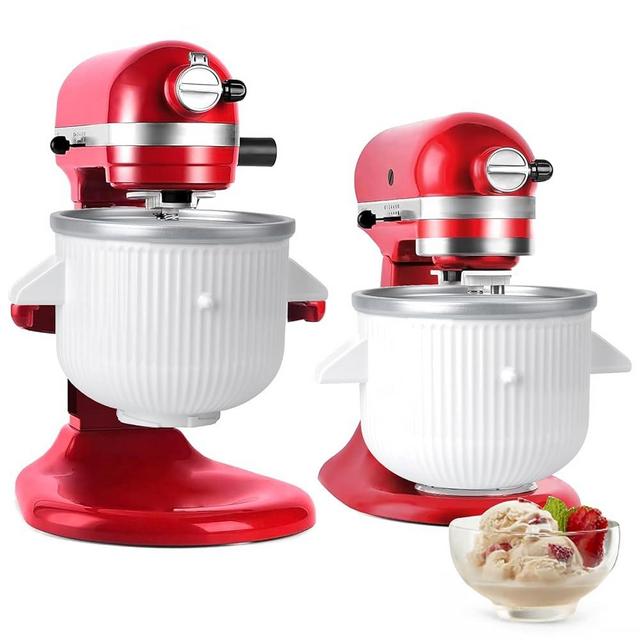 Ice Cream Maker Attachment for Kitchenaid Stand Mixer,2-Quart Frozen Yogurt - Ice Cream & Sorbet Gelato Maker,Fits 4.5 5 6 7qt Kitchenaid Stand Mixer