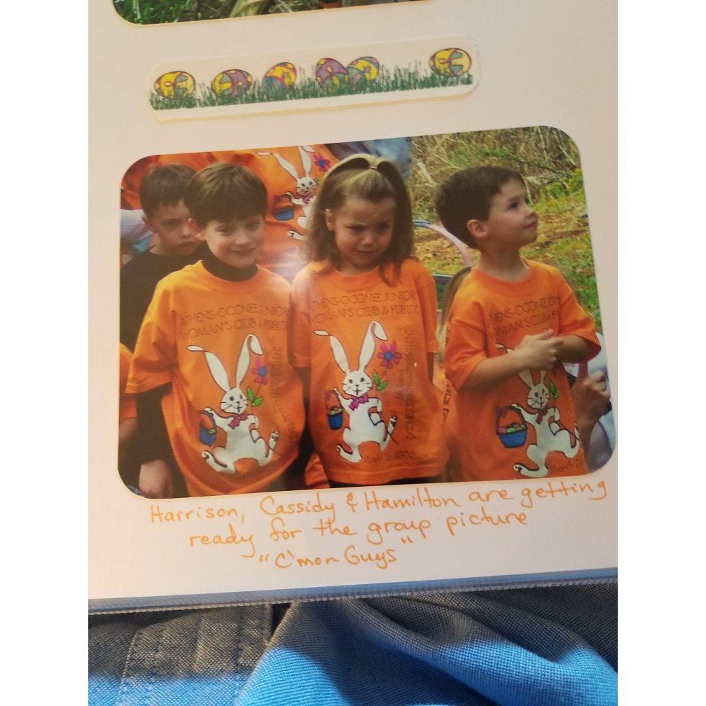 A sweet photo of us and Hamilton from an Easter egg hunt as kids.