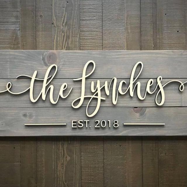 Pallet Sign / Last Name Sign / Custom Wood Sign / Established Sign / Personalized Wedding gift / Wedding Sign / 3D Sign / Family Name Sign