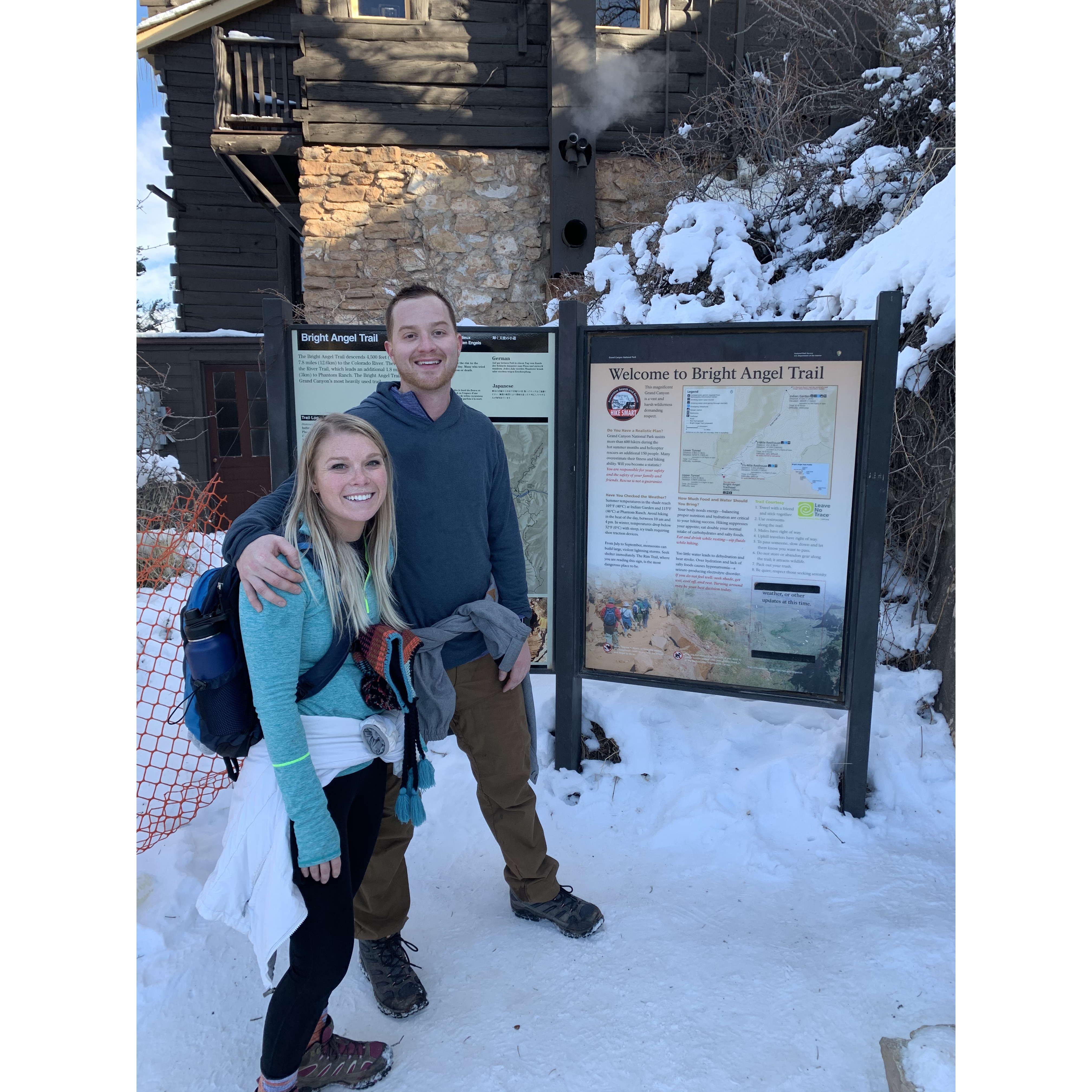 Proof we survived, just barely, the Grand Canyon.