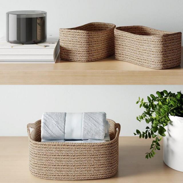 Nested 3 Piece Fabric Basket Set