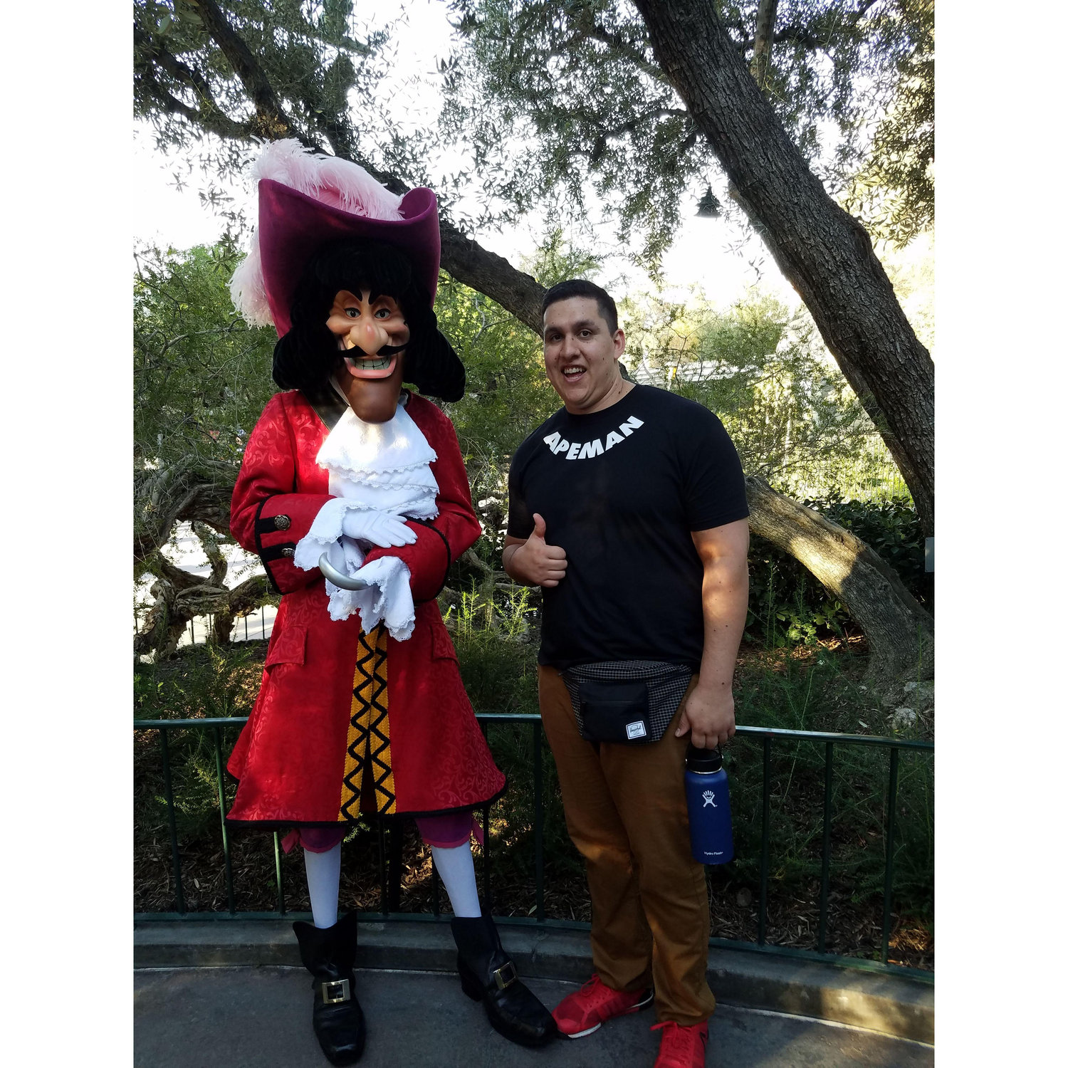 Zach meeting one of his favorite Disney characters