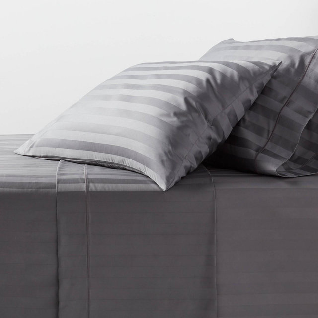 King 800 Thread Count Hotel Collection Sheet Set Damask Dark Gray Hem - Threshold™