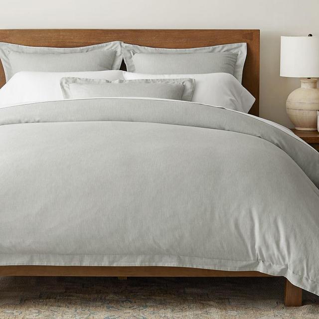 Ash Gray Plant-Dyed TENCEL™/Cotton Duvet Cover, King/Cal. King