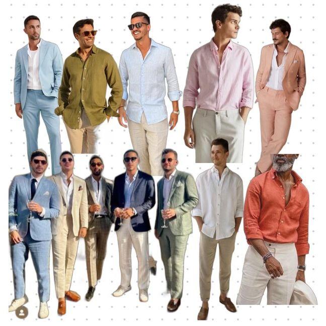 A few mens inspirational outfits, again wear all the colors and the fabrics! We want you to be comfortable but dress your best!
