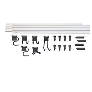 CRAFTSMAN VERSATRACK 20 -Piece 48-in White and Black Composite Multipurpose Storage rail system