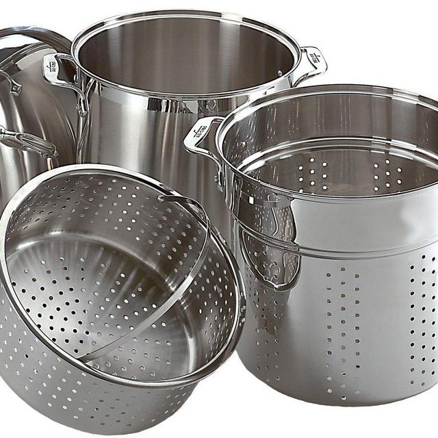 12-Quart Multi Cooker Cookware Set, 3-Piece, Silver