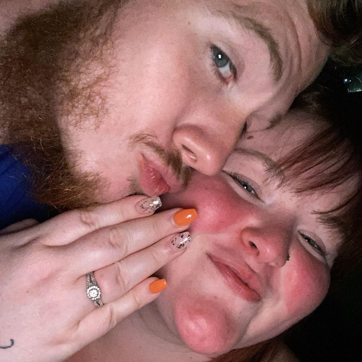 We were still in the parking lot at the Indian restaurant taking cutesy pictures.