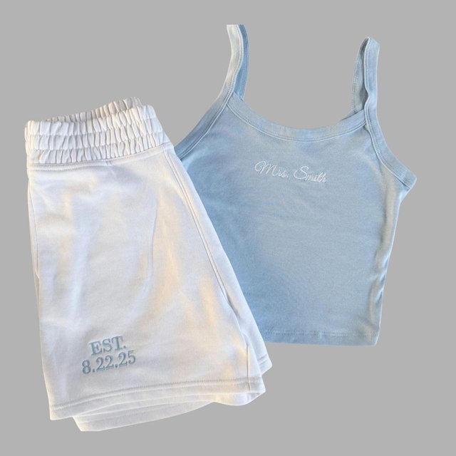 Personalized shirt and short set - size M