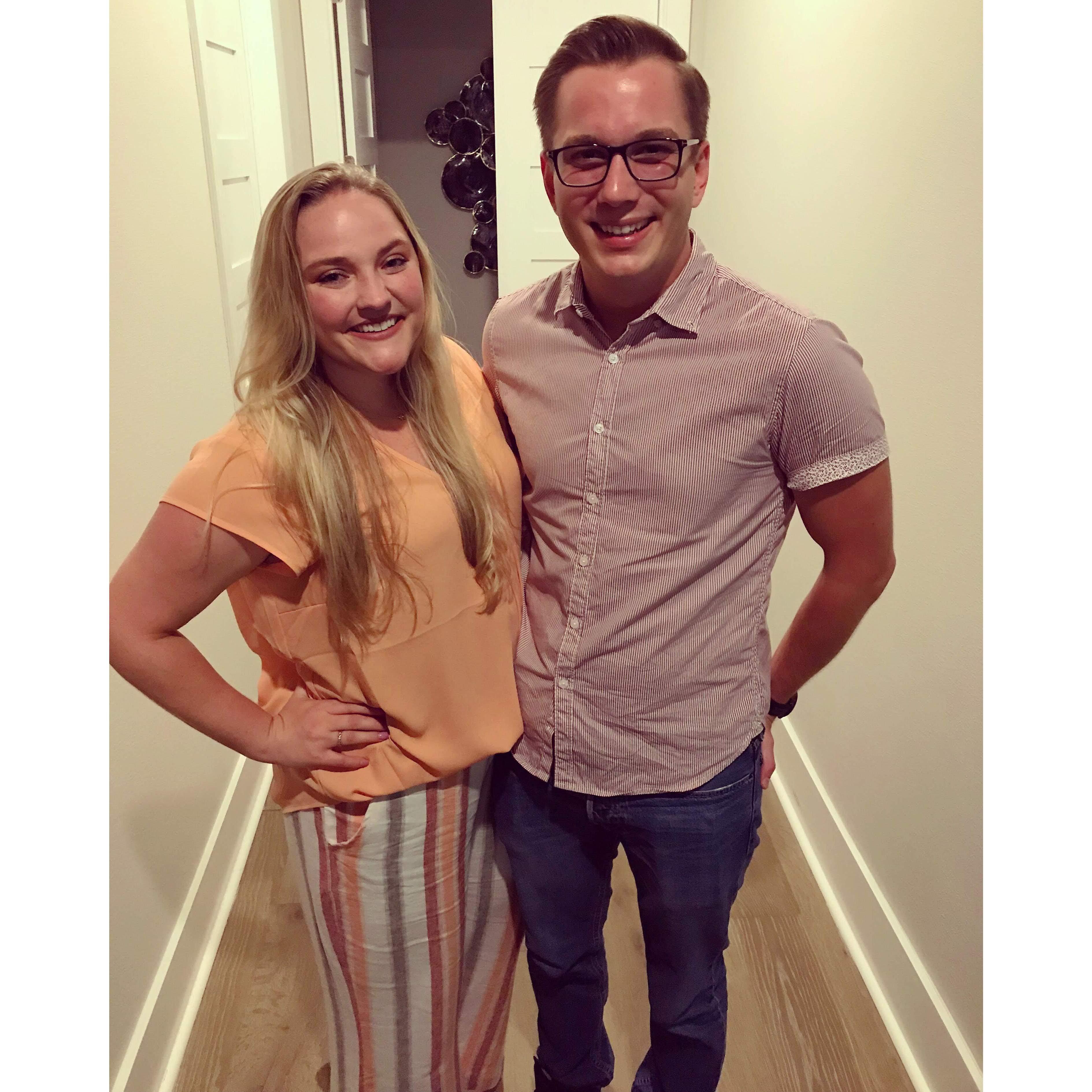 Our first birthday celebration together...David's 23rd, 2019