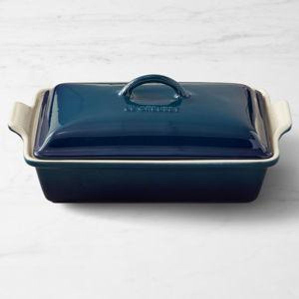 Le Creuset Heritage Stoneware Rectangular Covered Casserole, 4-Qt.