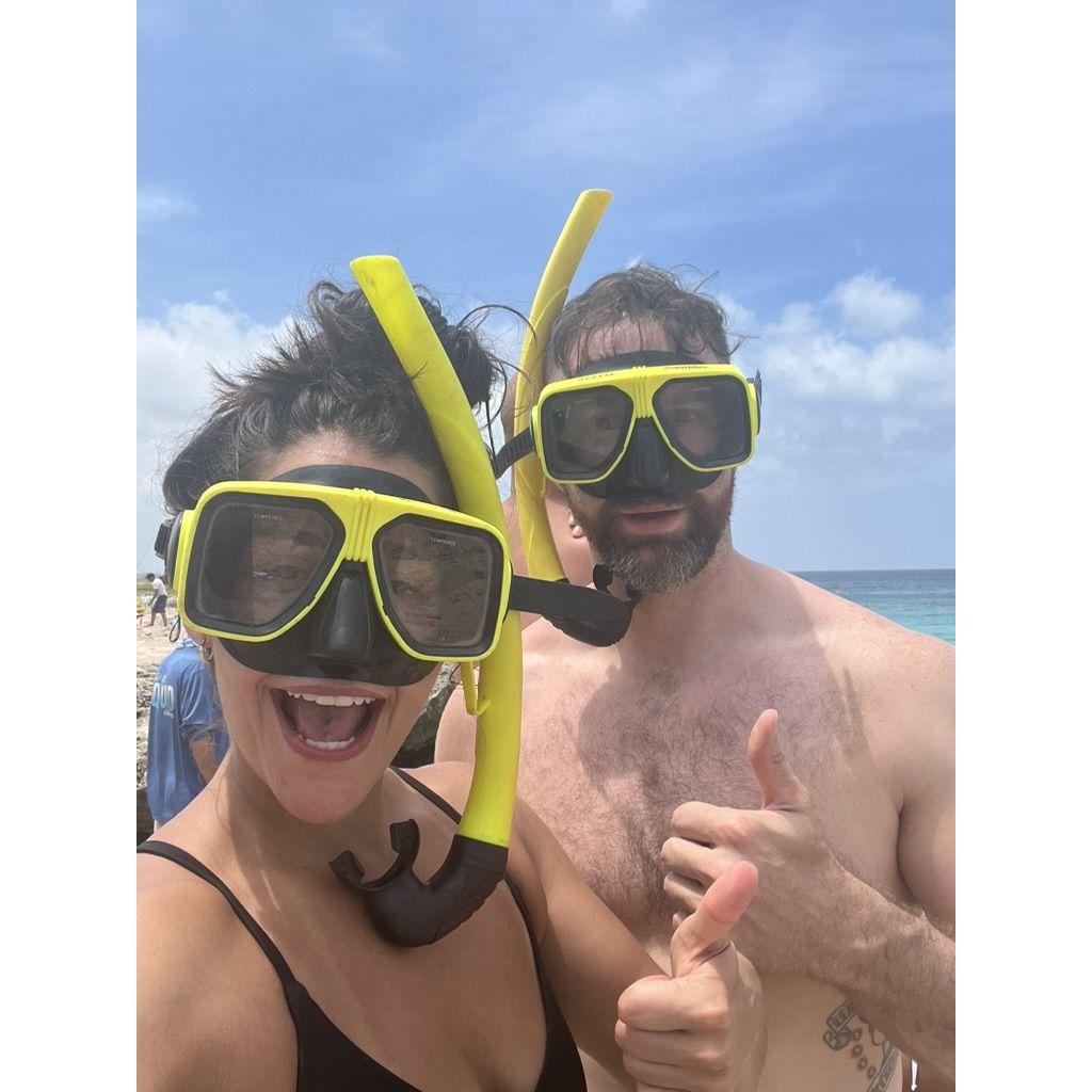 Jennie and Joe Snorkeling in Aruba