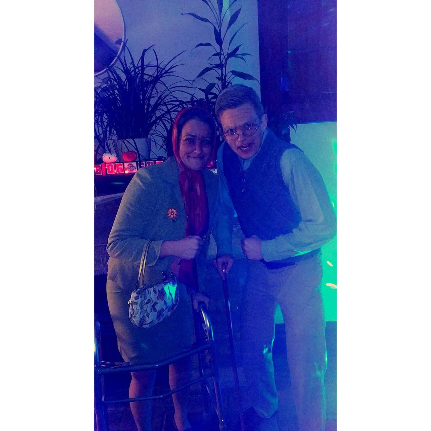Our favorite Halloween costume to date was us growing old together