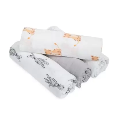aden + anais™ essentials Safari Babes 4-Pack Classic Muslin Swaddles