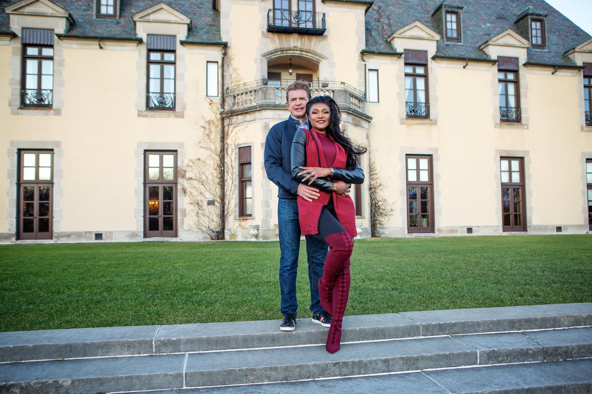 Engagement shoot: It was the coldest and the most windy day of the year! We probably had about five pictures taken, then we had to run for it... inside, in the heat!