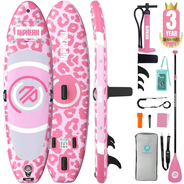 Niphean（Ultra-Light） Inflatable Paddle Board with StabilTrac Fin and Durable SUP Accessories, 10' Stand Up Paddle Boards for Adults & Youth, Versatile Yoga Paddle Board, Gift Ideas
