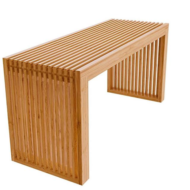 APRTAT Bamboo Dining Bench,Indoor Storage Bench Wood | Kitchen & Living Room Furniture-35.43L x 12.99W x 16.93H in