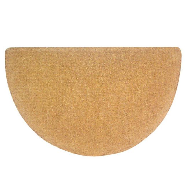 Nedia O2103 Heavy Duty 22&quot; x 36&quot; Coco Mat No Border-Plain Half Round