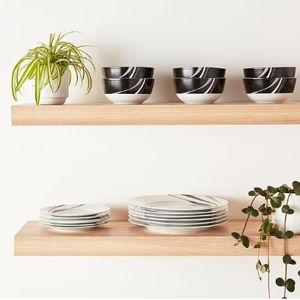 18-Piece Complete Kitchen Dinnerware Set, Microwave and Dishwasher Safe