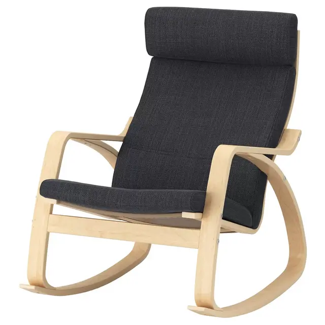 POÄNGRocking chair, birch veneer/Hillared anthracite