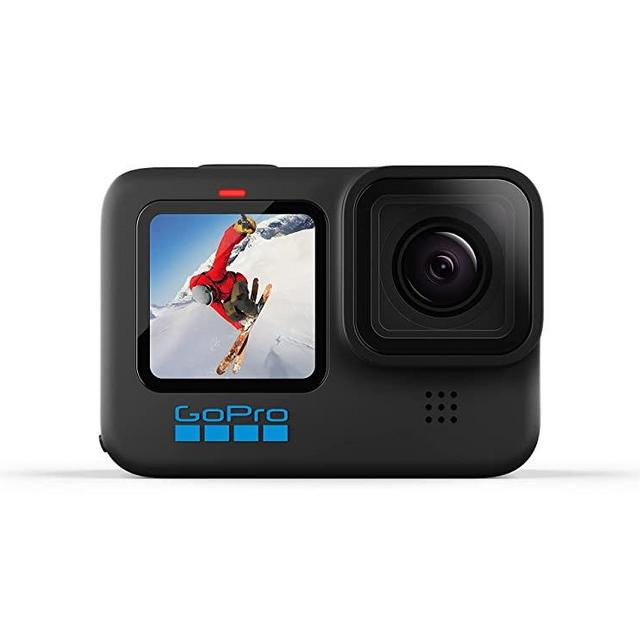 GoPro HERO10 Black - Waterproof Action Camera with Front LCD and Touch Rear Screens, 5.3K60 Ultra HD Video, 23MP Photos, 1080p Live Streaming, Webcam, Stabilization