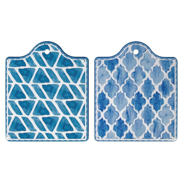 Ceramic Trivets for Hot Dishes, Large Trivets for Hot Pots and Pans, Trivets for Quartz Countertops, Hot Pads for Kitchen Gifts (2 Pcs)