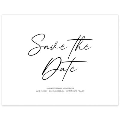 White Wedding Digital Save the Date - Nahomi Type