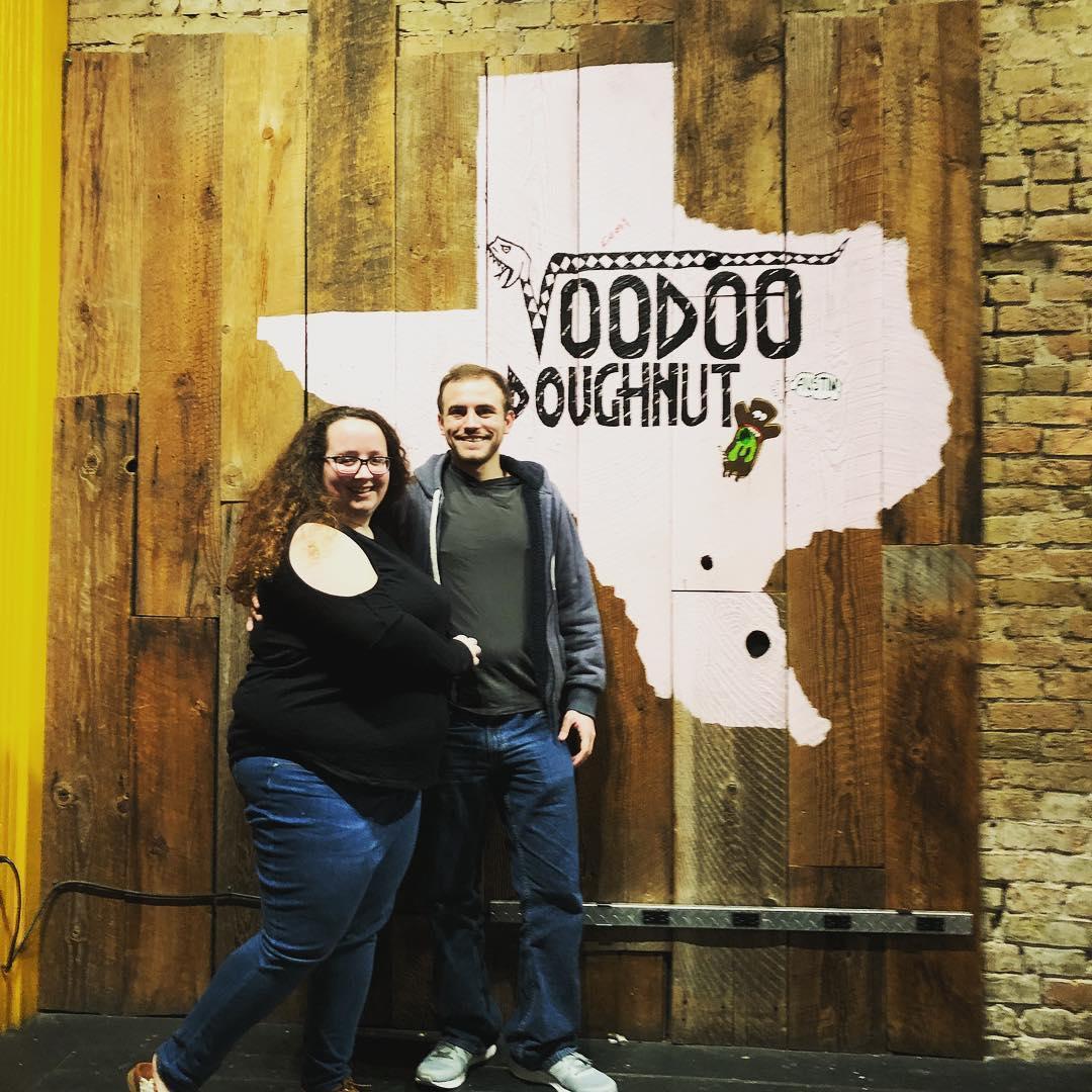 Trip to Austin, Texas, at Voodoo Donuts, yum!