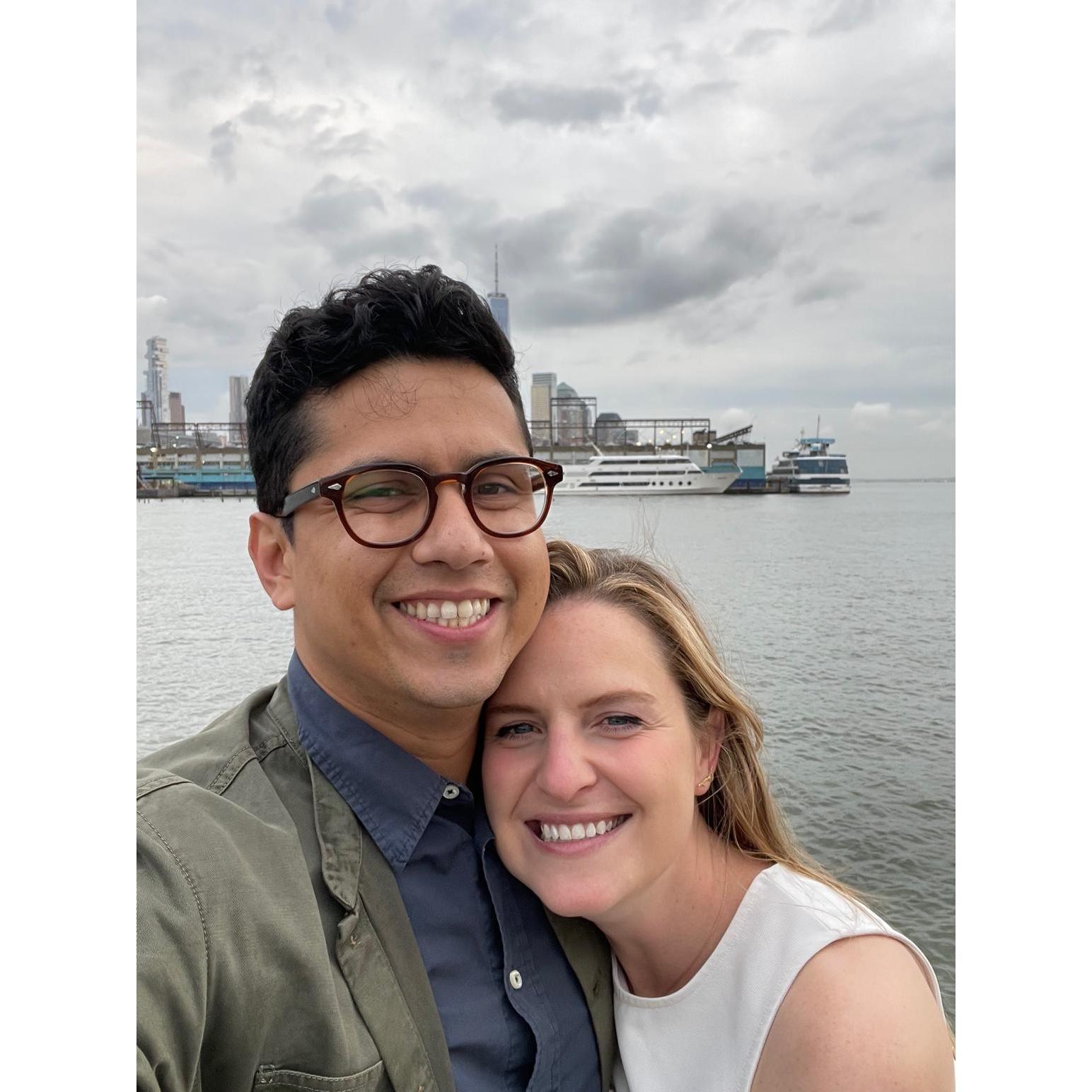 Just after our engagement on the West Side Highway Park