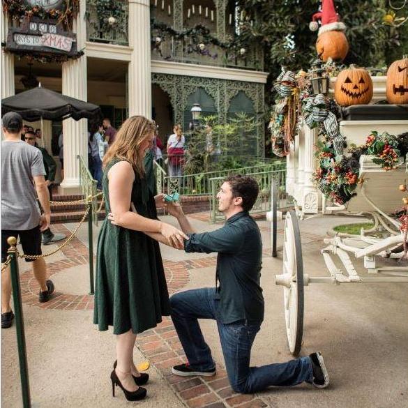 11.07.18
Fabricio proposed in front of The Haunted Mansion Holiday in Disneyland- Haley's Favorite Ride