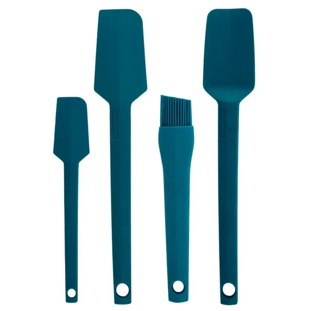 Taste of Home 4pc Silicone Tools Sea Green: Cooking Utensil Set with Spoonula & Spatula, Dishwasher-Safe Kitchen Gadgets
