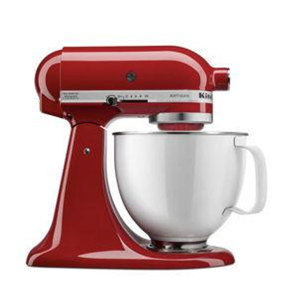 Artisan® Series Tilt-Head Stand Mixer with 5 Quart White Colorfast Finish Stainless Steel Bowl - Empire Red | KitchenAid US