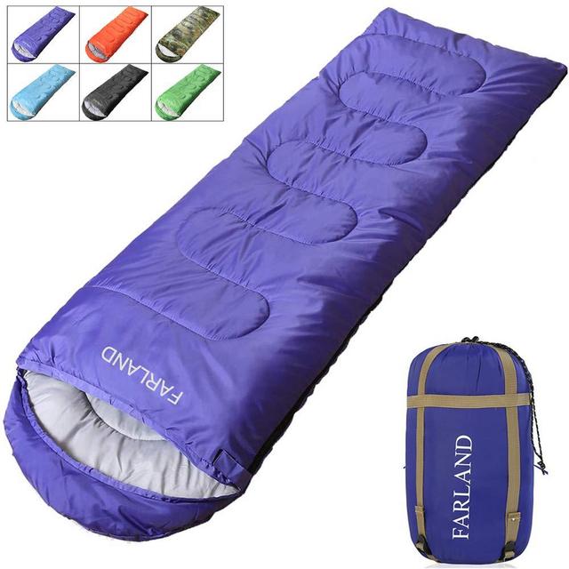 FARLAND Sleeping Bags 20℉ for Adults Teens Kids with Compression Sack Portable and Lightweight for 3-4 Season Camping, Hiking,Waterproof, Backpacking and Outdoors