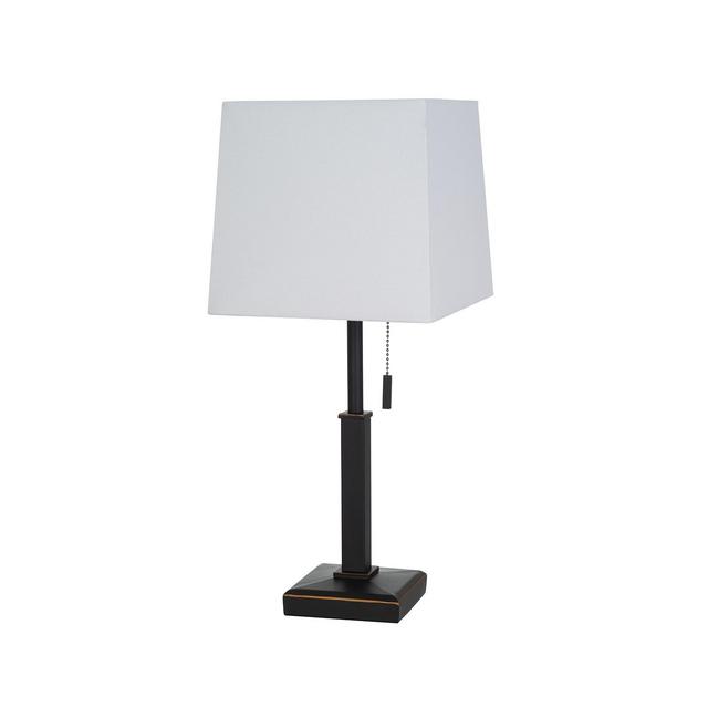 Square Stick With Outlet Table Lamps Bronze (Includes Energy Efficient Light Bulb)- Threshold™