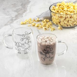 Disney Mickey & Pluto Aroma Glass Mug, Set of 2