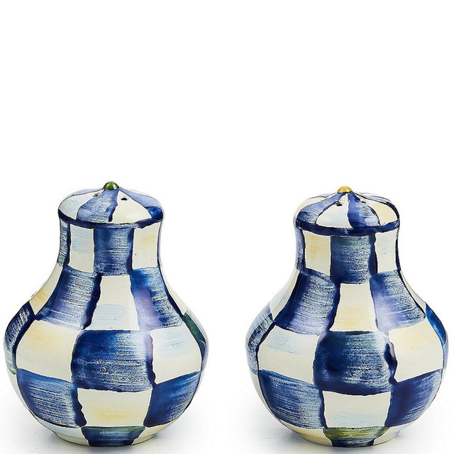 MacKenzie-Childs Royal Check Salt & Pepper Shaker Set