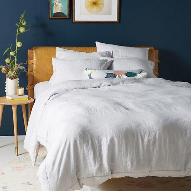 Stitched Linen Duvet Cover
