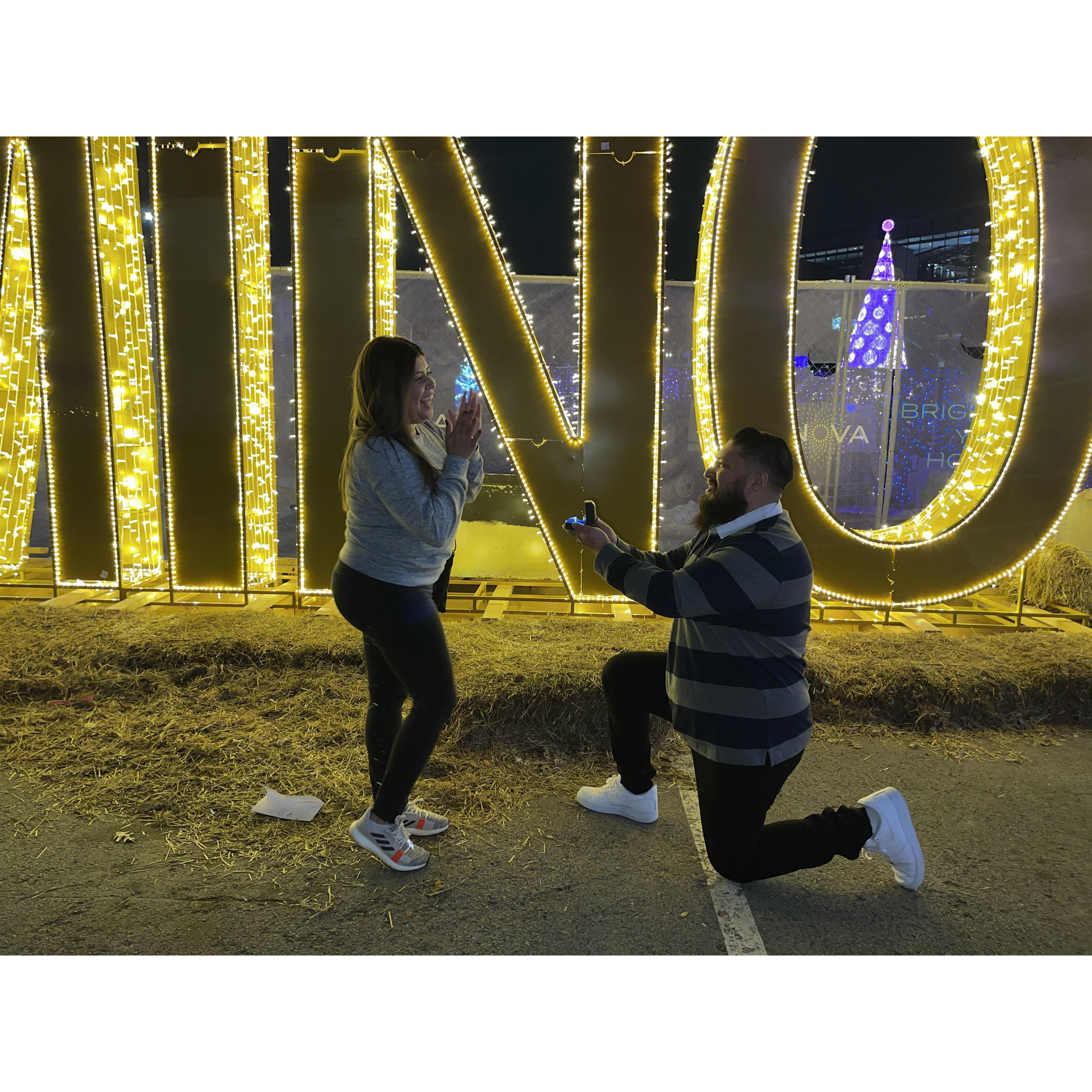 Proposal at Texas Live