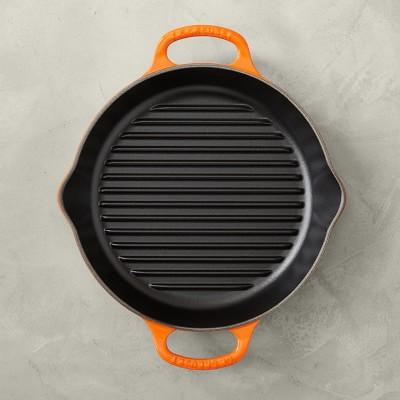 Le Creuset Enameled Cast Iron Round Grill Pan - Matte White