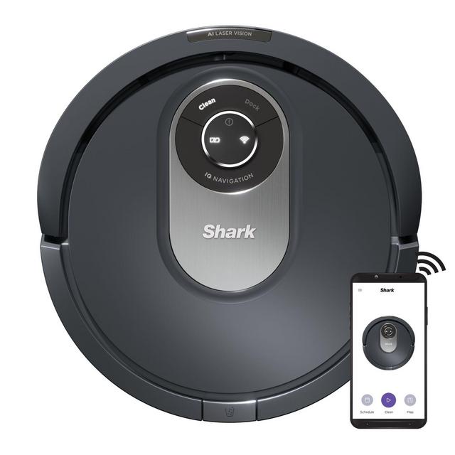 Shark® AI Robot Vacuum R201 with AI Laser Vision, Self‐Cleaning Brushroll, Wi‐Fi